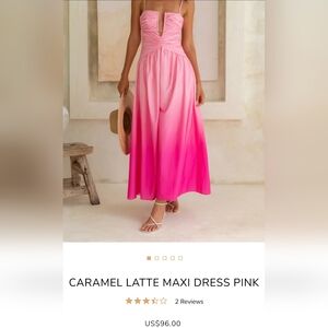 Long pink vacation dress